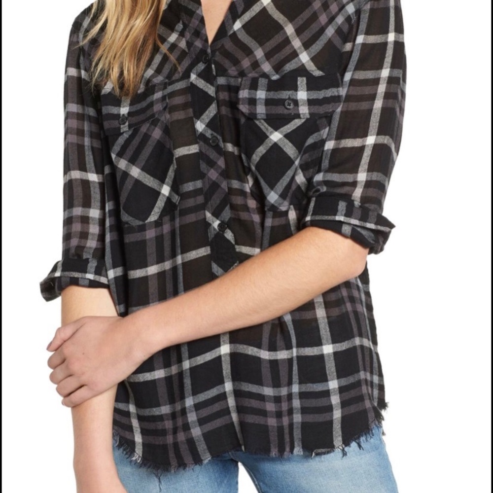 RAILS red plaid button up shirt